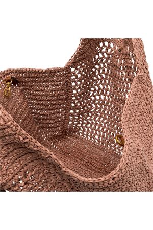 Nefeli pink crochet straw tote bag GIANNI CHIARINI | BS11953COMMSTRCRCH7752